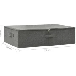 Opbevaringskasse 70x40x18 cm stof antracitgrå - Opbevaringskasse - Opbevaringskasser - Home & Living Discount
