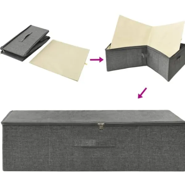 Opbevaringskasse 70x40x18 cm stof antracitgrå - Opbevaringskasse - Opbevaringskasser - Home & Living Discount