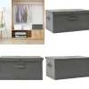 Opbevaringskasse 50x30x25 cm stof antracitgrå - Opbevaringskasse - Opbevaringskasser - Home & Living Discount
