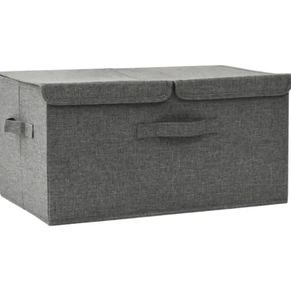 Opbevaringskasse 50x30x25 cm stof antracitgrå - Opbevaringskasse - Opbevaringskasser - Home & Living Discount