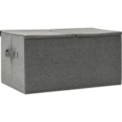 Opbevaringskasse 50x30x25 cm stof antracitgrå - Opbevaringskasse - Opbevaringskasser - Home & Living Discount