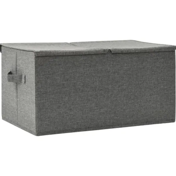 Opbevaringskasse 50x30x25 cm stof antracitgrå - Opbevaringskasse - Opbevaringskasser - Home & Living Discount