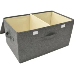 Opbevaringskasse 50x30x25 cm stof antracitgrå - Opbevaringskasse - Opbevaringskasser - Home & Living Discount