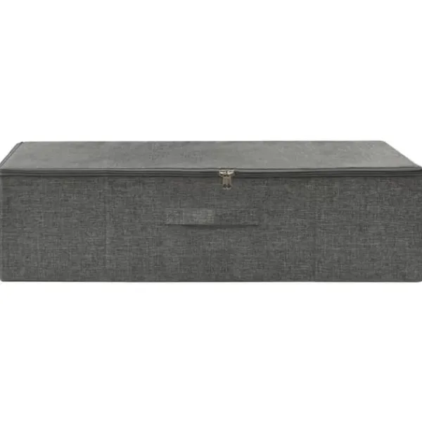 Opbevaringsæsker Til Hjemmet>Opbevaringskasser - Living opbevaringskasse 70x40x18 cm stof antracitgrå