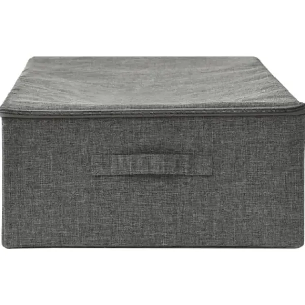 Opbevaringsæsker Til Hjemmet>Opbevaringskasser - Living opbevaringskasse 70x40x18 cm stof antracitgrå