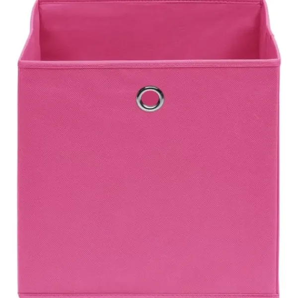 Opbevaringsæsker Til Hjemmet>Opbevaringskasser - Living opbevaringskasser 10 stk. ikke-vævet stof 28x28x28 cm pink