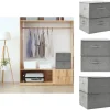 Opbevaringskasser - Living opbevaringskasser 2 stk. 43x34x23 cm stof grå Outlet