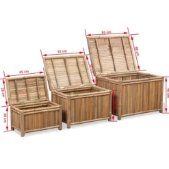 Opbevaringskiste 3 stk. Bambus - Opbevaringskiste - Opbevaringskister - Home & Living New
