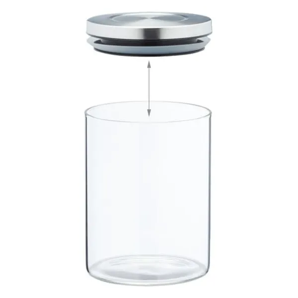 Opbevaringsdåser>Opbevaringskrukke sæt, 13x10 cm, Transparent