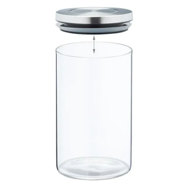 Opbevaringsdåser>Opbevaringskrukke sæt, 16x9,5 cm, Transparent