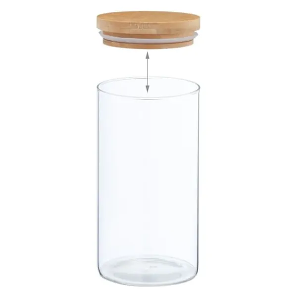 Opbevaringskrukke sæt, 18x10 cm, Transparent Discount
