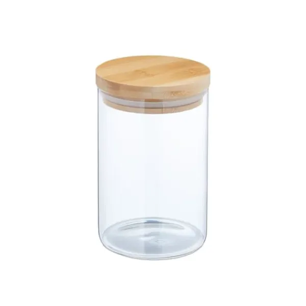 Opbevaringsdåser>Opbevaringskrukkesæt, 15x10 cm, Transparent, Natur