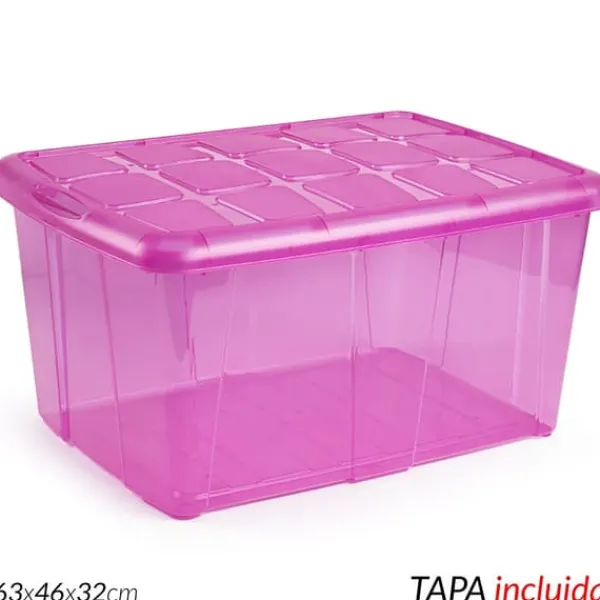 Opbevaringsorganisator, Stor Kapacitet, Stabelbart Design,4 Kasser++Billig, Fuchsia Outlet