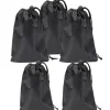 Opbevaringsposer med snøre 5-pak 33 × 40 cm Sort Hot