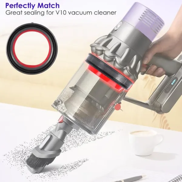 Støvsugertilbehør>Opgraderet støvbeholder tætningsring sæt kompatibelt med Dyson V11/V15 Gen5/SV-serien (inkl. T8 skruetrækker)