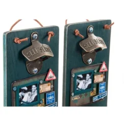 Cocktailshakers & Drinkudstyr>Oplukker DKD Home Decor Self Serve Træ Metal (2 pcs) (26 x 12 x 9 cm)