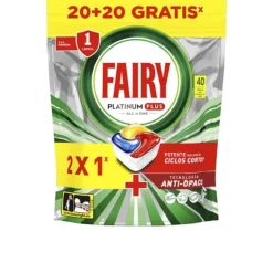 Rengøringsmiddel>Opvaskemaskine tabletter Fairy FAIRY PLATINUM PLUS Citron (40 enheder)