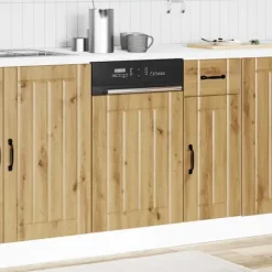 Opvaskemaskinefrontpanel Lucca - Slidstærkt konstrueret træ | Farve: Kunsteg Outlet