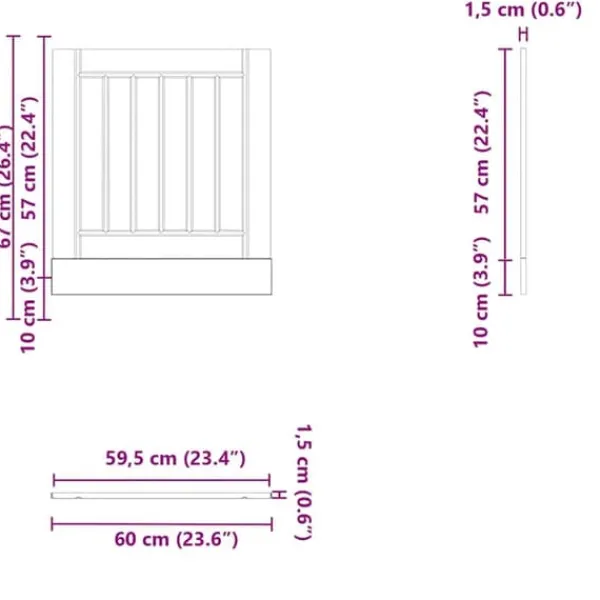 Opvaskemaskinepanel Lucca - Konstrueret træ | Farve: Grå Sonoma Clearance