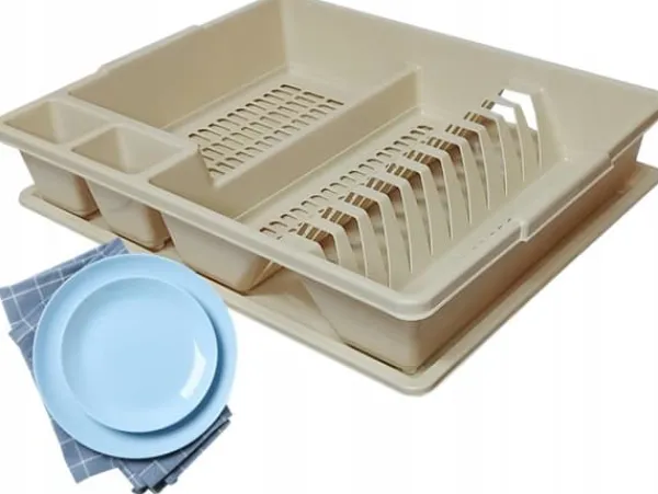 Opvasket tørrestativ med afløb - BEIGE Bentom New