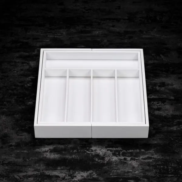 Opbevaringssystem Til Køkkenskuffer>Organiseringsindsats til bestikskuffe, udtrækbar 52/31x31cm KINGHOFF KH-1746