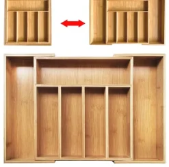 Organiseringsindsats til bestikskuffe, udtrækbar 52/31x31x5cm KRISBERG KS-2546 Best