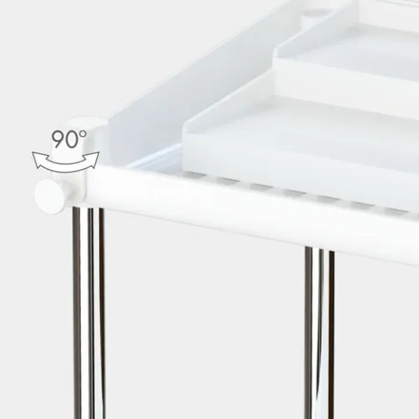 Organizer til køkkenskab Max Home Hvid 2 Hylder 2 enheder 37,5 x 25,5 x 19 cm Sale