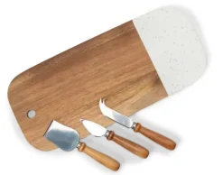 Orrefors Jernverk Ostebræt med tre knive New