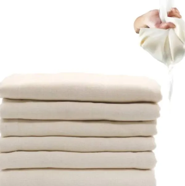 Dørslag & Sier>Ostelærred til filtrering 50*50 cm, 90-grade genanvendeligt 100% ubleget bomuldsstoffilter, ultrafint ostelærredsfilter til madlavning, nøddemælkspos | CDON