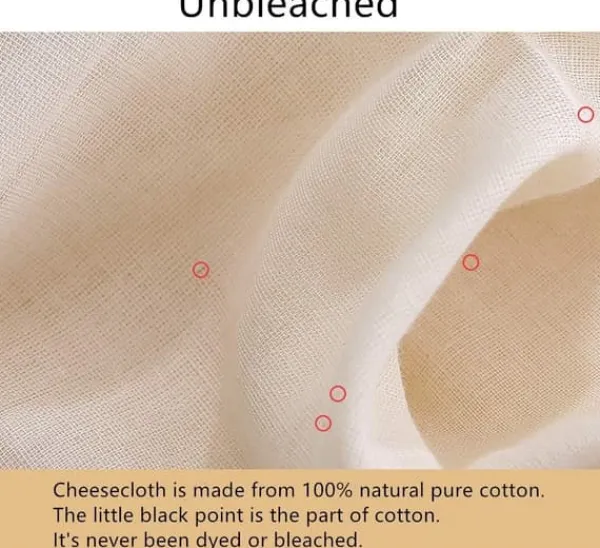 Dørslag & Sier>Ostelærred til filtrering 50*50 cm, 90-grade genanvendeligt 100% ubleget bomuldsstoffilter, ultrafint ostelærredsfilter til madlavning, nøddemælkspos | CDON