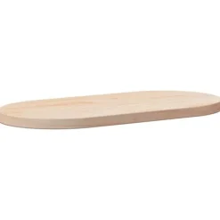 Skærebrætter>Oval bordplade i massivt fyrretræ - Perfekt til diverse borde | Størrelse: 80x40x2,5 cm