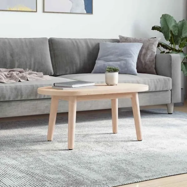 Skærebrætter>Oval bordplade i massivt fyrretræ - Perfekt til diverse borde | Størrelse: 80x40x2,5 cm