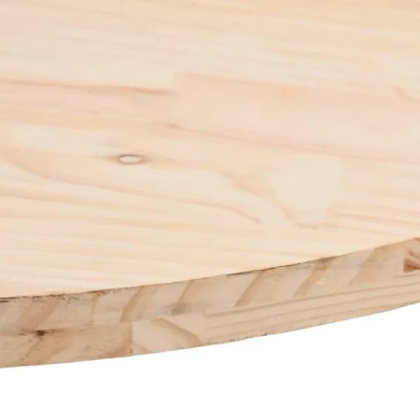 Skærebrætter>Oval bordplade i massivt fyrretræ - Perfekt til diverse borde | Størrelse: 80x40x2,5 cm