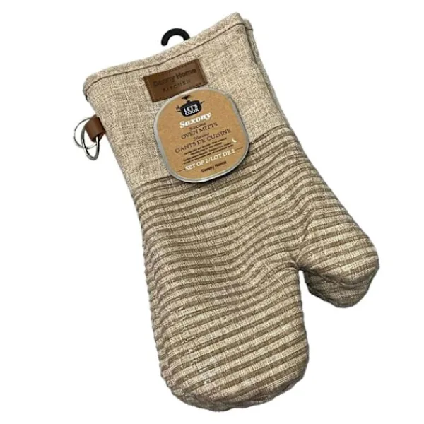 Grydelapper & Grillvanter>Ovnhandsker ANNELI 2 stk. H31 cm, brune
