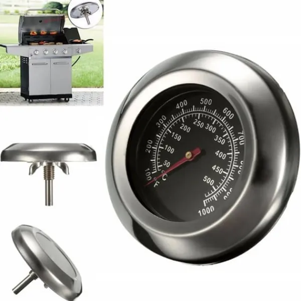 Ovntermometer Rustfrit Stål Bredt Temperaturområde Kødtermometer til Køkkenmadlavning Grill Best