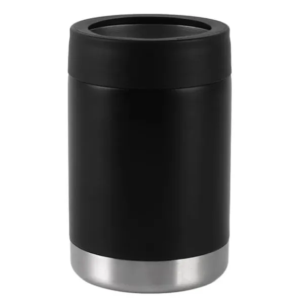 Isspande & Kølere>12oz dåsekøler sort dobbeltvægsisolering rustfrit stål isoleret flaskekøler til bil