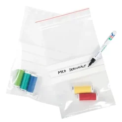 Madopbevaringsposer>100-Pak - 6x8cm Ziplock / Lynlåsposer Skrivefelt / Zip Lock