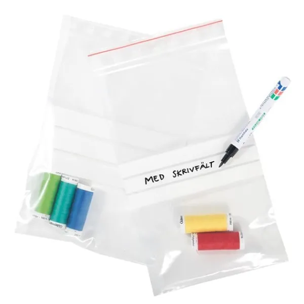 Madopbevaringsposer>100-Pak - 6x8cm Ziplock / Lynlåsposer Skrivefelt / Zip Lock