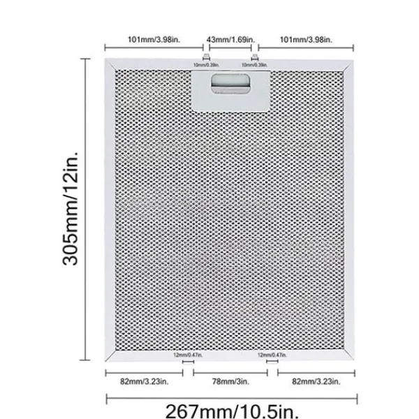 4-pak aluminium & aktivt kul emhættefilter kompatibelt med Whirlpool W10169961A, Ikea, Jenn Air New