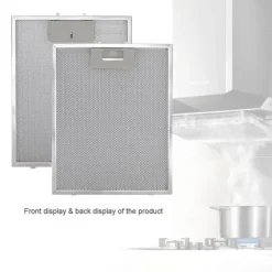 4-pak aluminium & aktivt kul emhættefilter kompatibelt med Whirlpool W10169961A, Ikea, Jenn Air New