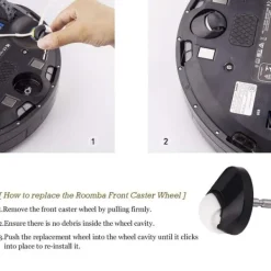 2-pak forhjul til iRobot Roomba 500/600/700/880/980 Sort Hot