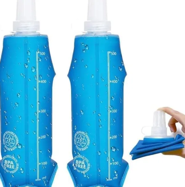 Beholdere Til Mad & Drikkevarer>2-Pak, OBOSOE SOFT FLASK 500 ML, blød vandflaske til hydreringsvest
