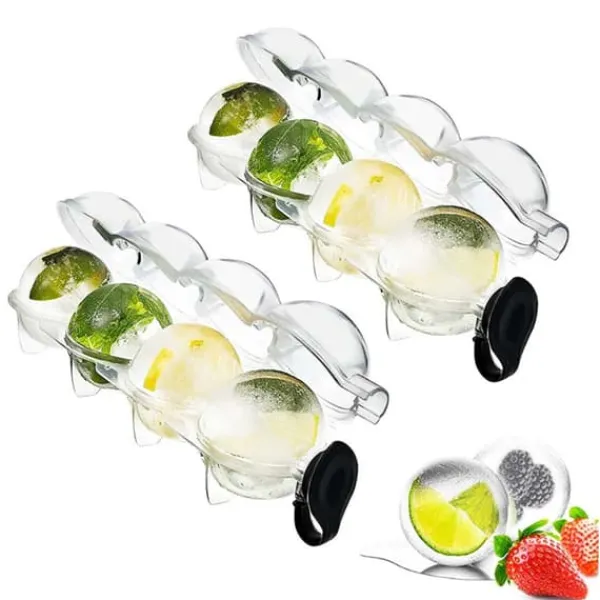 Isforme>2-pakke ISK-form til isbolde runde isbiter Ice Cube Formulerer plastik