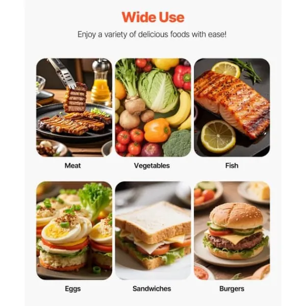 Brødristere, Raclettegrills Og Sandwichtoastere>Panini Grill, 3600W Elektrisk Sandwich Maker, Rustfrit Stål Dobbelt Presse, 48x23cm Emaljeplade