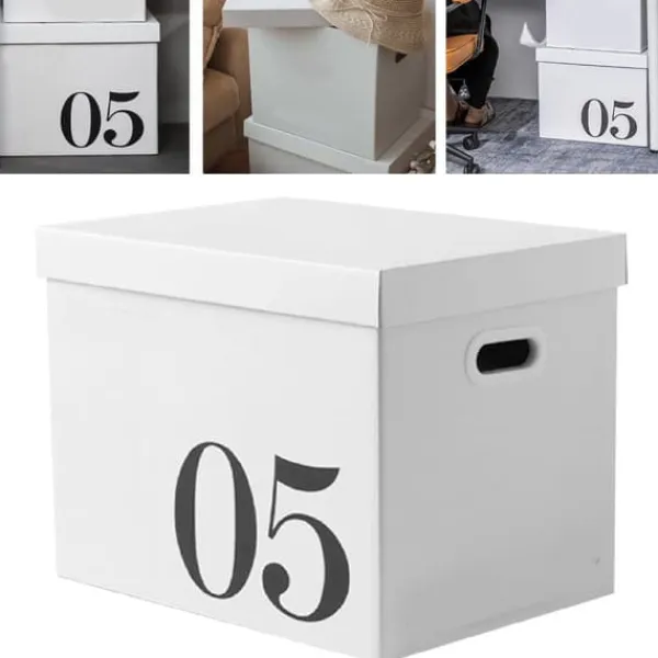 Pap Opbevaringskasse Stor Kapacitet Opbevaring Organizer Box Bølgepapir Flyttekasse til sovesal Legetøj No.5 Box Best
