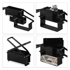 Papirbriketpresse, 25,5x28x14,5 cm, Sort