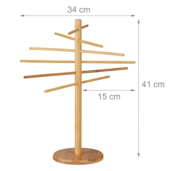 Pastamaskiner>Pastastativ, Bambus, 41x34x34 cm, Natur
