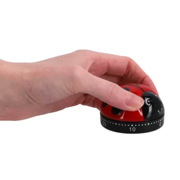 Patisse Æggeure>Køkkenur Mariehøne 6 cm Sort/Rød