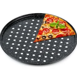 Perforeret granitpizzaform 28 cm Discount