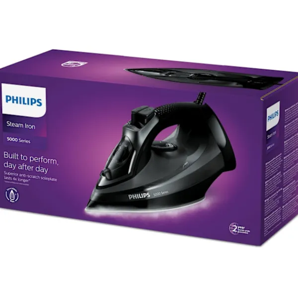 Philips Find Dit Strygejern Her>5000 series DST5040/80 strygejern Dampstrygejern SteamGlide Plus sålplade 2600 W Sort